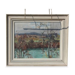 鲁道夫·赞德（Rudolf Zender，1901-1988）布面油画《湖畔》。
